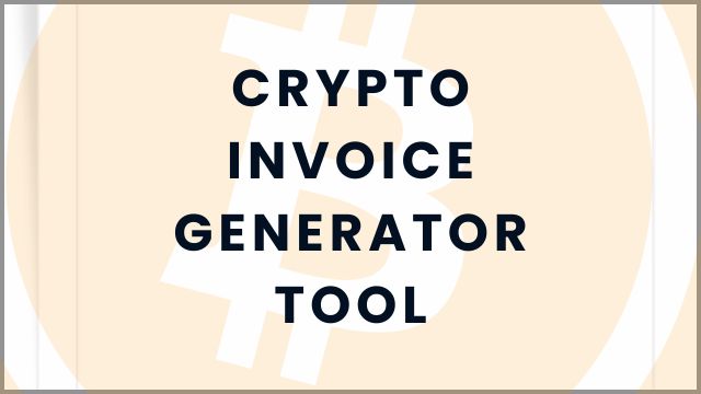 Crypto Invoice Generator