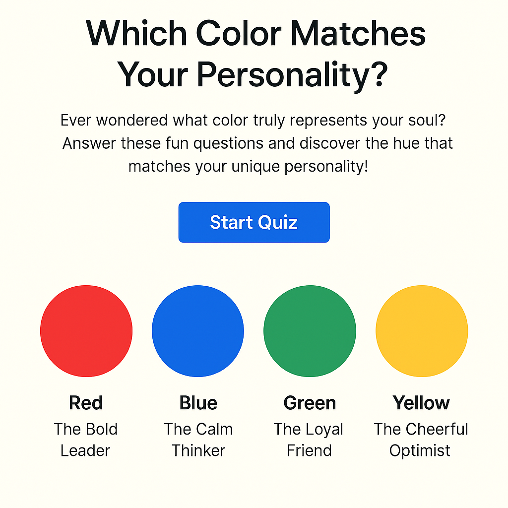 Which color matches your personality